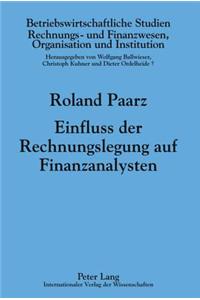 Einfluss Der Rechnungslegung Auf Finanzanalysten