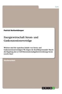 Energiewirtschaft Strom- und Gaskonzessionsverträge