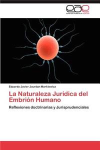 Naturaleza Juridica del Embrion Humano