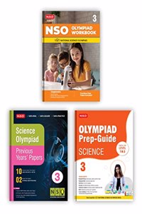 MTG National Science Olympiad (NSO) Workbook, Prep-Guide & Previous Years Papers with Self Test Paper Class 3 - SOF Olympiad Books For 2023-24 Exam (Set of 3 Books)