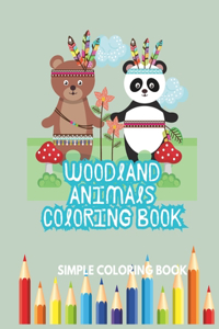Woodland animals Coloring book