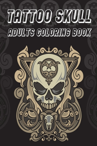 Tattoo Skull Adults Coloring Book