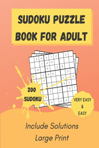 Sudoku Puzzle Book for Adult Large Print