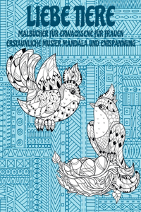 Malbücher für Erwachsene für Frauen - Erstaunliche Muster Mandala und Entspannung - Liebe Tiere