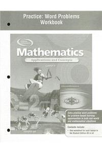 Mathematics: Applications and Concepts, Course 3, Practice: Word Problems Workbook