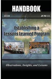 Establishing a Lessons Learned Program