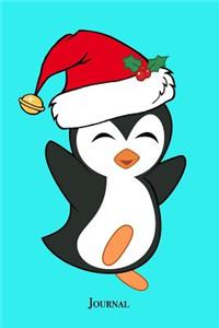 Cute Christmas Penguin Journal