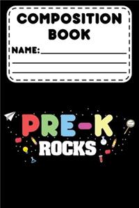 Composition Book Pre-K Rocks