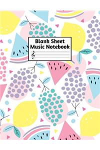 Blank Sheet Music Notebook