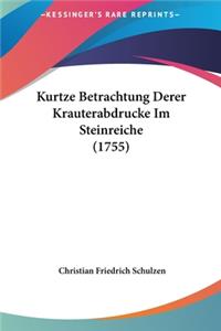 Kurtze Betrachtung Derer Krauterabdrucke Im Steinreiche (1755)