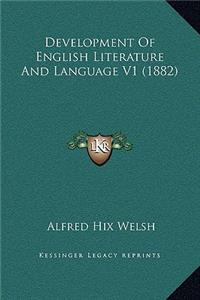 Development Of English Literature And Language V1 (1882)