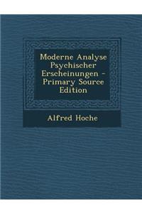 Moderne Analyse Psychischer Erscheinungen