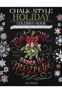 Chalk-Style Holiday Coloring Book