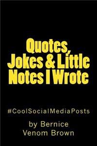 Quotes, Jokes & Little Notes I Wrote