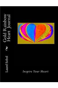 Gold Rainbow Heart Journal