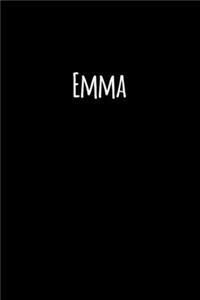 Emma: Clean Personalized Lined Notebook / Journal Gift, 120 Pages, 6x9, Soft Cover, Matte Finish, Perfect Gift for Emma