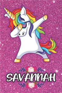 Savannah - Dabbing Unicorn Notebook