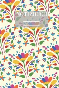 Notizbuch Garten Muster Pattern Pflanzen Blumen Pflanze Flower Blüte Otomi Bunt Hobby
