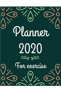 Planner 2020 for exercise