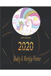 Happy new year 2020 Planner Weekly and Monthly