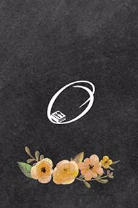 Initial Monogram Letter O on Chalkboard