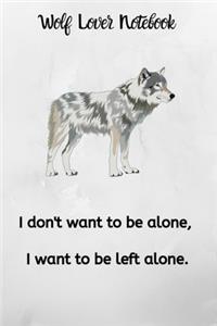 Wolf Lover Notebook For Adults