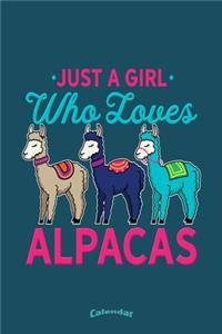 My Funny Alpaca Girl Love Calendar