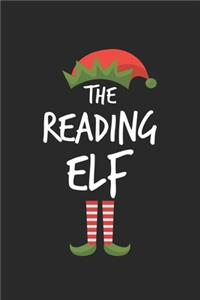 Funny Reading Elf Christmas Notebook Gift