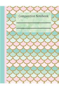 Mermaid Tail Composition Notebook - 5x5 Graph Paper