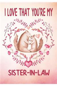 I Love That You're My Sister-In-Law Keepsake Journal Squirrels