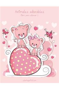 Animales adorables libro para colorear 2