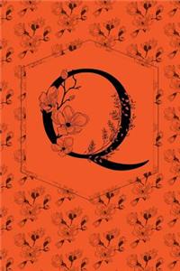 Floral Monogram Journal/Notebook - Q