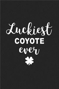 Luckiest Coyote Ever: A 6x9 Inch Matte Softcover Journal Notebook with 120 Blank Lined Pages and a Funny Irish Heritage Cover Slogan