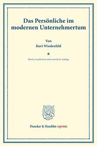 Das Personliche Im Modernen Unternehmertum