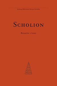 Scholion Bulletin 1/2001