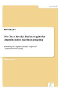 Die Clean Surplus Bedingung in der internationalen Rechnungslegung