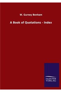 Book of Quotations - Index