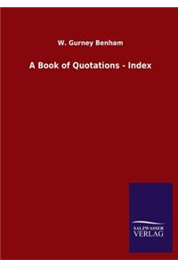 A Book of Quotations - Index
