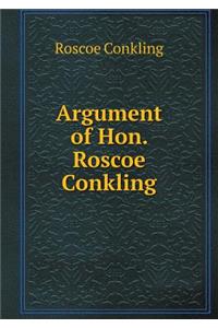 Argument of Hon. Roscoe Conkling