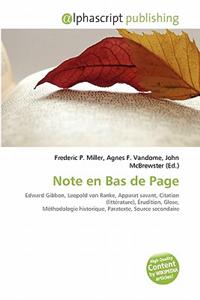 Note En Bas de Page