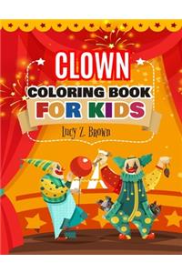 Clown coloring book for kids