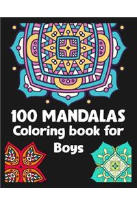 100 Mandalas Coloring book for Boys