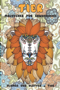 Malbücher für Erwachsene - Blumen und Blätter & Tier - Tier