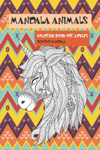 Coloring Book for Adults Patterns Mandala Animals