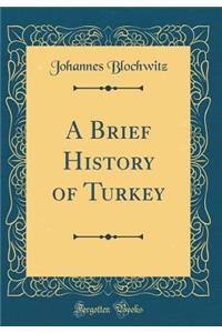 A Brief History of Turkey (Classic Reprint)