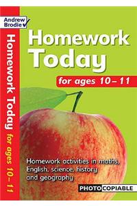 Homework Today for Ages 10-11