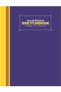 Amiesk Notebook - Sketch Book - 140 pages (7.44 x 9.69 inch)