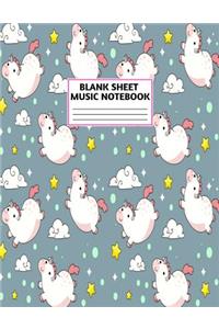 Blank Sheet Music Notebook