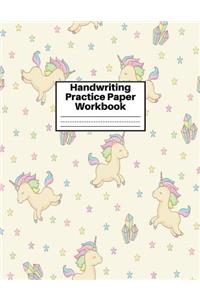 Handwriting Practice Paper Workbook