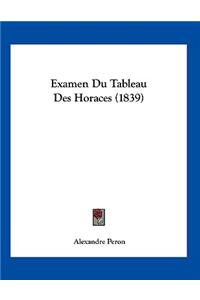 Examen Du Tableau Des Horaces (1839)